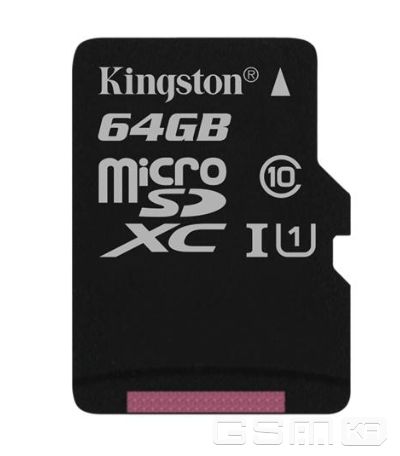 Kingston 64 GB microSDHC Class 10 UHS-I + SD Adapter SDC10G2/64GB 11589 фото