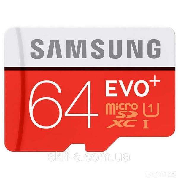 Samsung 64 GB microSDXC Class 10 UHS-I EVO Plus + SD Adapter MB-MC64DA 11846 фото