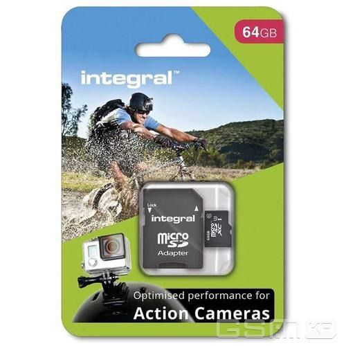 Integral 64GB Action Camera Micro SD Card (SDXC) UHS-I U3 - 90MB/s 12239 фото