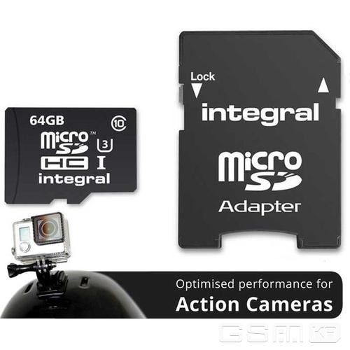 Integral 64GB Action Camera Micro SD Card (SDXC) UHS-I U3 - 90MB/s 12239 фото