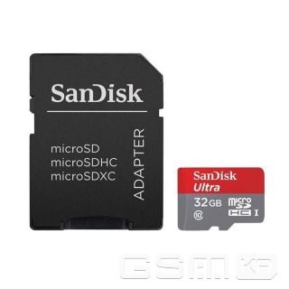 SanDisk 32 GB microSDHC UHS-I + SD adapter SDSQUNC-032G-GN6IA 12236 фото