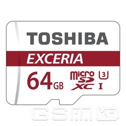 Toshiba microSD-Card EXCERIA M302 64GB+ адаптер THN-M302R0640EA 11341 фото