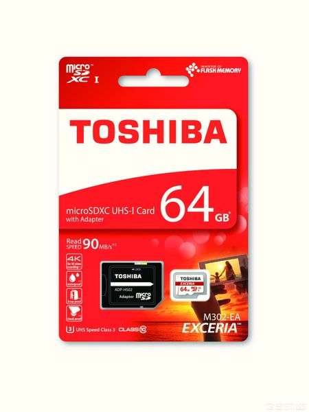 Toshiba microSD-Card EXCERIA M302 64GB+ адаптер THN-M302R0640EA 11341 фото